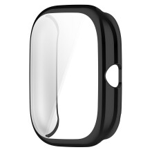(Black) Amazfit GTS 4 Mini TPU Full Wrap Around Case & Screen Protector Cover