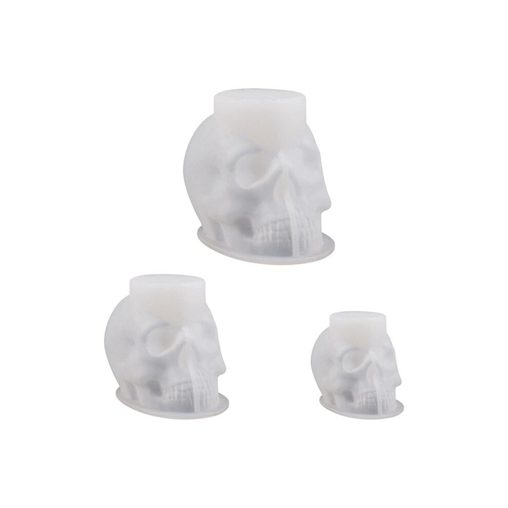 Skull Resin Mold,3Pcs 3D Skull Silicone Mold For Resin Skull Candle Mold Handmade Candle Making Mould Diy Mold 6033401263815