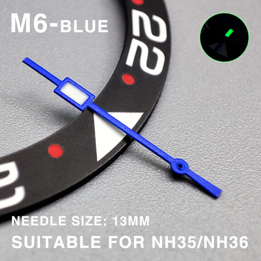 (Blue) Luminous Seconds Hands for NH35/NH36/4R Movements - Watch Modification Accessories