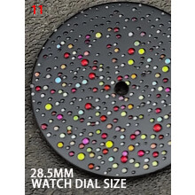 28.5mm Starry Sky Gemstone Dial with Single Calendar Date for NH35 Movement