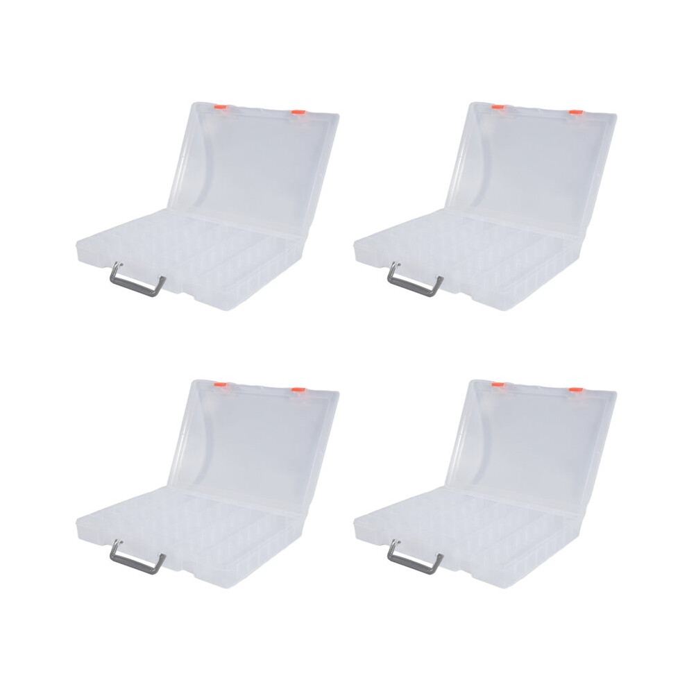 4X Large 48 Grids Plastic Organizer Box With Adjustable Dividers, Storage Organizer, Tackle Box,Transparent 6033420980038