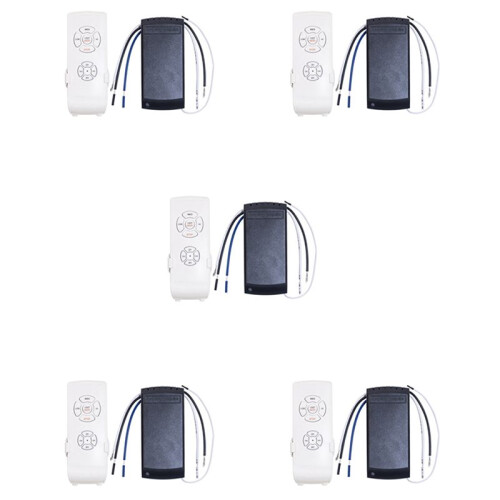 5X Universal Ceiling Fan Lamp Remote Control Kit AC 110V Timing Setting  Adjuste Wind Speed Transmitter Receiver