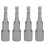 4Pcs Power Wing Nut Driver Set,Slot Wing Nuts Drill Bit Socket Wrenches Tools Set,1/4inch Hex Shank Drills Bits 1