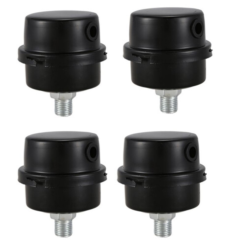 4X Air Compressor Intake Filter Muffler Silencer 1/4BSP 13mm Thread Black