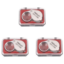 3X Tragbare 30X Power 21mm Juweliere Lupe Gold Augen Lupe Juwelier Geschäft Lupe mit Vorzüglich Box