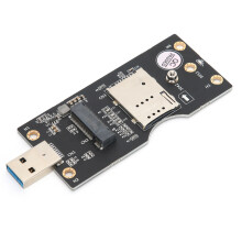 M.2 to USB 3.0 Adapter Riser Card with SIM Slot - NGFF Key B Computer Accessory