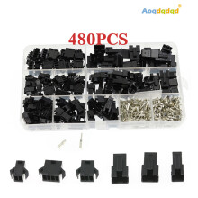 480PCS 2.54mm Pitch Male and Female Plug Housing Pin Header Connector Adapter Kit