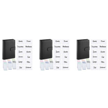 75Pcs A6 PU Leather Budget Binder Set, Binder Cover Personal Planner Binder for Money Saving Cash Envelopes System Black