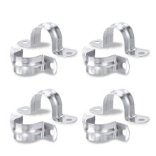 Paquet de 240 Courroies Rigides En Acier Inoxydable M25 (1 Pouce) avec 2 Trous pour Câble de Support En U