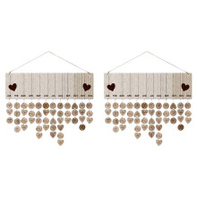 2X Family Birthday Board Set Hanging Wooden Calendar Wall Calendar Decor for Family Friends Birthday Reminder