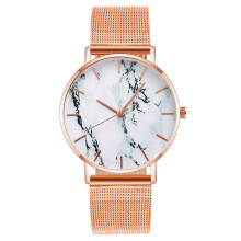 (Rose gold) Fashion Minimalist Analog Quartz Wrist Watch with Metal Mesh Strap Band Unisex