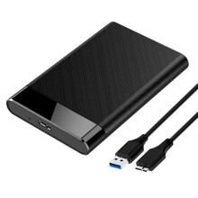 (Black) USB 3.0 5Gbps SATA SSD Hard Drive Case Disk Dock Enclosure Box For Windows/Mac