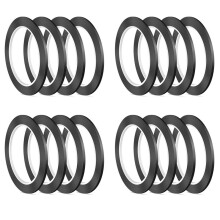 16PCS Whiteboard Tape, Black Pinstripe Tape, 3 mm Width Pin Striping Tape, for Classroom,Conference Display (PET)