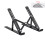 (Black) Adjustable Aluminum Laptop Computer Stand Foldable Tablet Desktop Holder 1