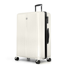LUGG AirGlide 28in Hard Shell Lightweight Suitcase Polycarbonate Travel Luggage, TSA Lock, Spinner Wheels 76x51x31.5cm, Beige