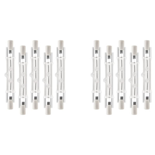 10 Pack R7S 118mm 300W 230V,R7S Halogen Linear Light Bulb,Dimmable Halogen Lamp for Construction Work Landscape Lighting