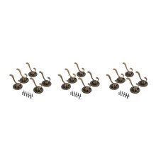 15Pcs Antike Tuer Kleiderbuegel Haken Vintage Badezimmer Wand Aufhaenger Huete Tasche Schluesselanhaenger Zink-Legierung Haken Coat Wandhaken mit