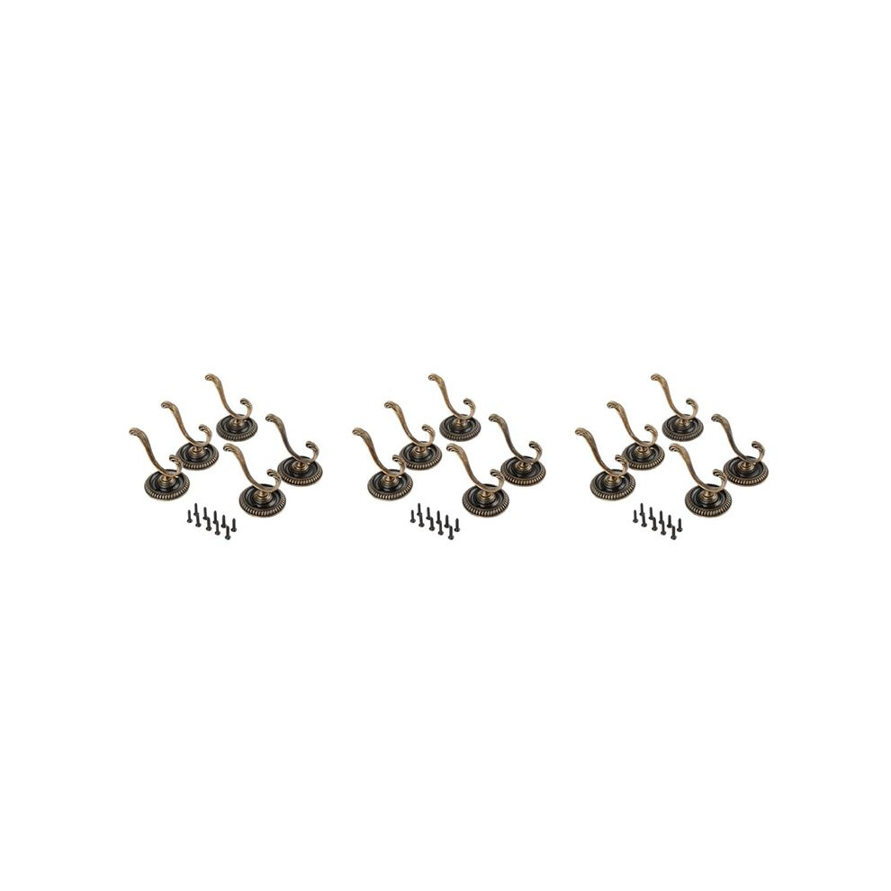 15Pcs Antique Door Hanger Hooks Vintage Bathroom Wall Hanger Hats Bag Keychain Zinc Alloy Hook Coat Wall Hooks 6031917180626