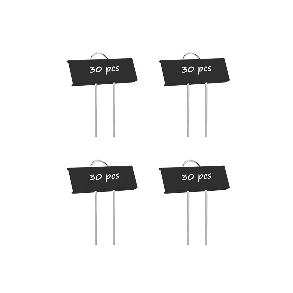 120 Pcs Metal Plant Labels Garden Markers Reusable Nursery Tags For Vegetables Herb Flower Greenhouse Black 6033788127366