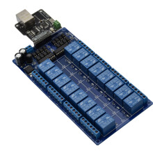 Ethernet Controller Network Web Server 16-Channel Relay Module RJ45 Interface