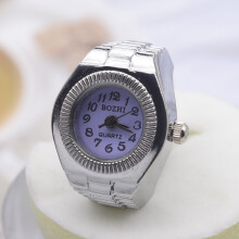 (Round purple) Watch Ring Ladies Men Cool Finger Watch Ring Couple