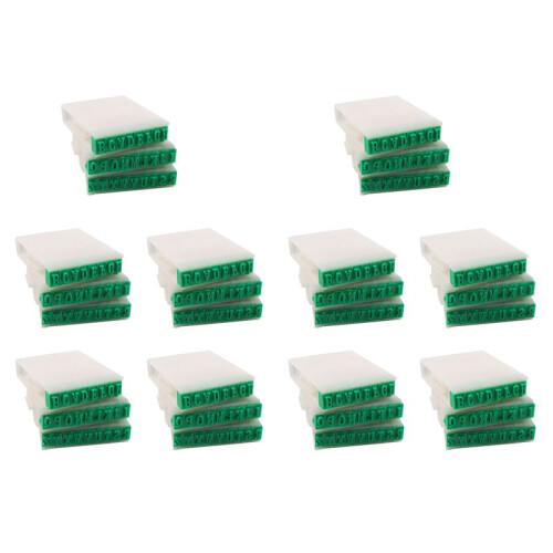 10X Detachable 26-Letters English Alphabet Plastic Stamp Set