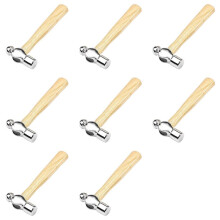 8X Trähandtag Rund Hammer Heminstallation Small Hammer Walnut Hammer 0.25P Träbearbetningshammare Hammer Handverktyg