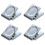 4X Silver Tone Spring Loaded Memo Ticket Magnetic Fridge Wall Clip 1
