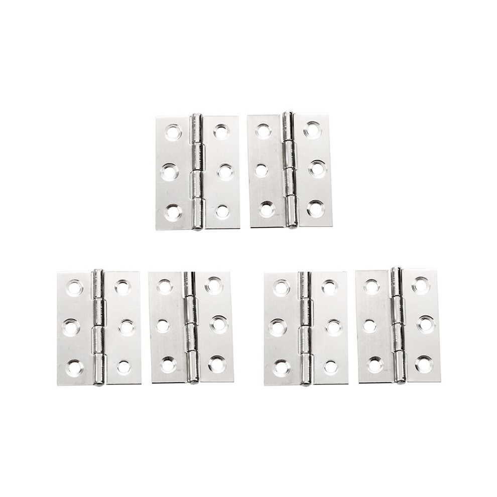 Photos - Waste Bin 6Pcs Stainless Steel 2 Inch 4.4X3.1cm Cabinet Door Hinges Hardware