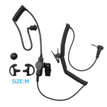 (Medium Earplugs) 3.5mm Acoustic Tube Headset Earpiece for Two-Way Radios/Walkie Talkie