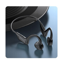 (Black) Bone Conduction Headset Wireless Bluetooth 5.1 Outdoor Sport Open Ear Headphones
