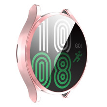 (pink) TPU Full Screen Protector Cover Case For Samsung Galaxy Watch 4 44mm Smart Watch Protective Shell Watch Accessories
