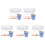 100 Strips 600 Pots Empty Paint Strips 100 Pieces Paint Brushes,Paint Cup Clear Plastic Storage Containers,3Ml/0.17Oz 1