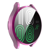 (Purple) TPU Full Screen Protector Cover Case For Samsung Galaxy Watch 4 44mm Smart Watch Protective Shell Watch Accessories