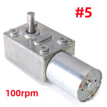 (100 RPM) 12V DC 2-120 RPM Reversible High Torque Turbo Worm Gear Motor with Reduction