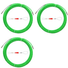 3Conjunto 10M 33Ft Fish Tape Kit Extrator de Cabo 4.5Mm PET Extrator de Cabo Elétrico Através da Parede Dispositivo de Guia de Fio Threader