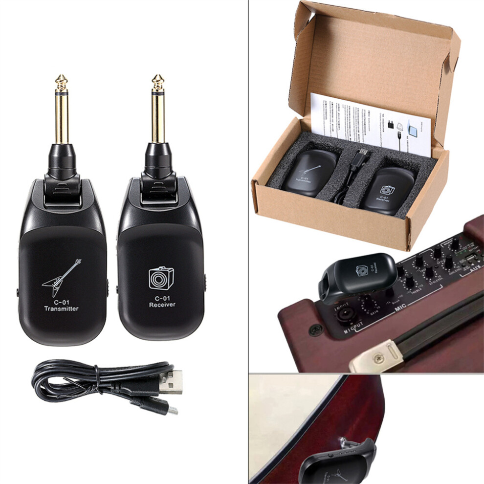 For Electric Guitar Bass Rechargeable Wireless Guitar Transmitter Receiver