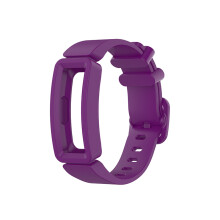 (Deep purple) Soft Silicone Watch Band Strap Wristband for Fitbit Ace 2/Inspire/Inspire HR Smart Tracker