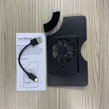 (Black) Radiator Dock Blue Light Base Cooling Fan with USB Charging Cable For Switch OLED Host NS Game Host Accessories