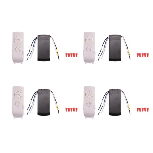 4X Universal Ceiling Fan Lamp Remote Control Kit AC 220V Timing Setting  Adjuste Wind Speed Transmitter Receiver