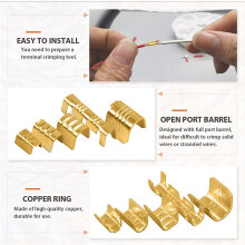 1500pezzi U Shape Terminali Ad nel Rame Kit un Crimpare Assortimento Non Isolato Cavo un Forcella Connettore di Testa Elettrico 454Tabc