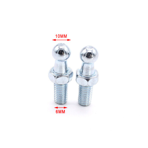 (M6) 2PCS M6/M8 10MM Thread Ball Joint Studs for Gas Struts End Replacement