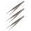 3X Pointe Fine Ton Argent Pincettes Droite Pointu 1