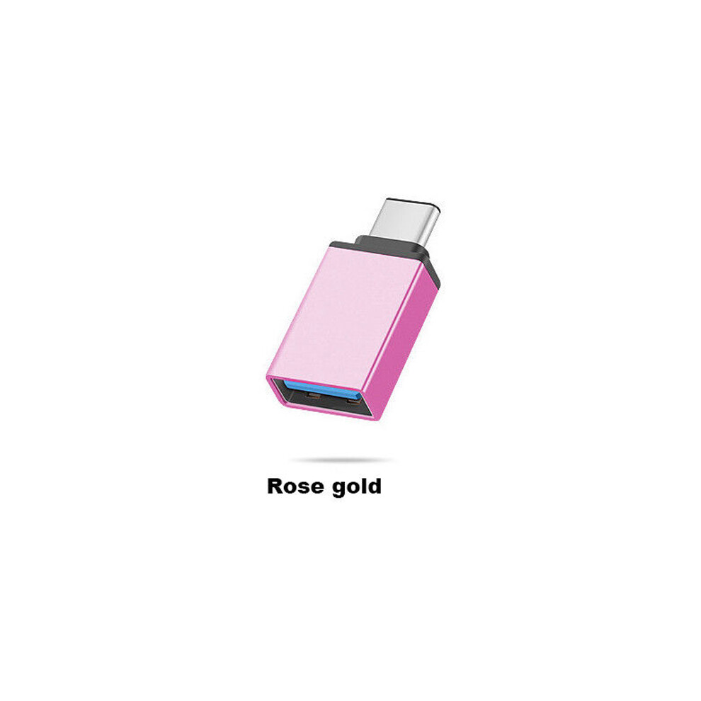 (Rose ) Usb-C 3.1 To Usb 3.0 Adapter Otg Cable For Data Sync & Fast Charging - Type C Male Connector Gold 413590907923