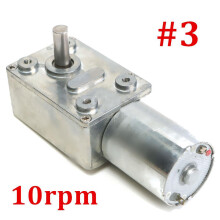 (10 RPM) 12V DC 2-120 RPM Reversible High Torque Turbo Worm Gear Motor with Reduction