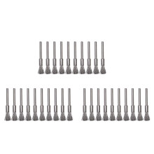 30-Tlg. Edelstahl 1/4 Zoll(6 Mm) Stift Drahtbuerste Nr. 532 mit 1/8 Zoll(3 Mm) Schaft Fuer und Kompatibles Drehwerkzeug