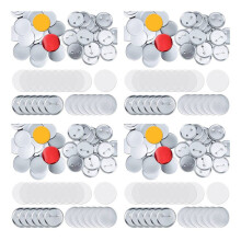 400 Sets Ronde Knop Onderdelen Maken Benodigdheden 58Mm Metalen Knop Badge Maken Kits, Pin Terug Knop Onderdelen
