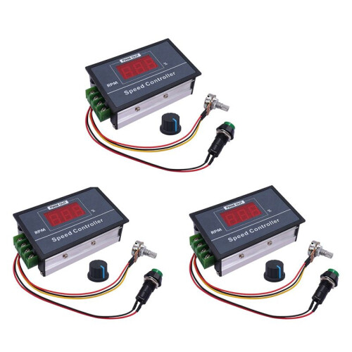 3X PWM  Motor Speed Controller with Digital Display 30A PWM Adjustable Speed Stepless Regulator