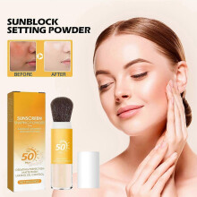 Limited time!!Amz Sunscreen Setting Powder Daily Makeup, Natural, Light, Breathable, Oil-Control, Long-Lasting, Non-Cakey Setting Powder