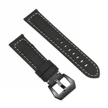 (Black, 20mm) Genuine Leather Quick-Release Strap for Samsung Galaxy Watch 42/46mm